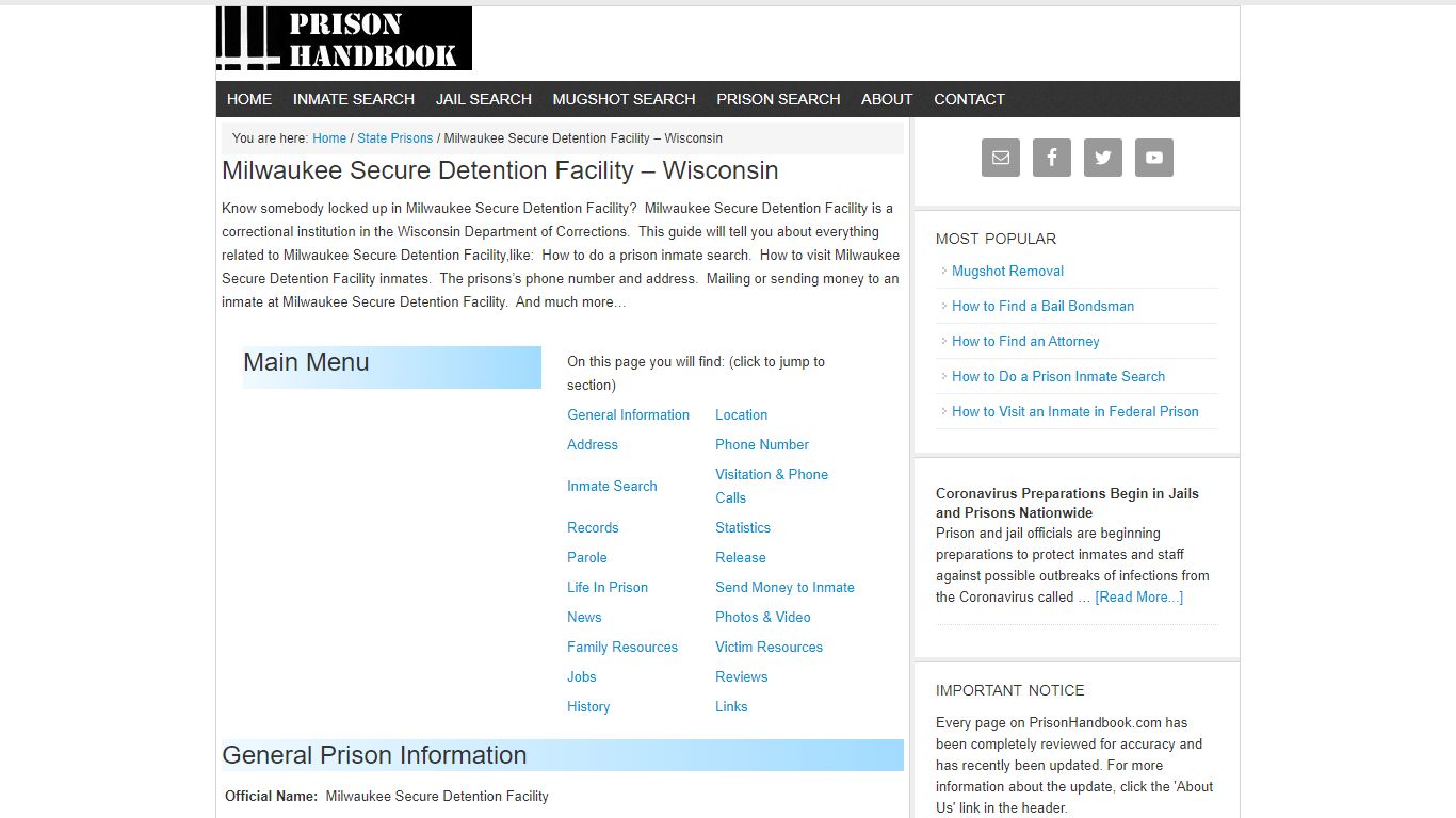 Milwaukee Secure Detention Facility – Wisconsin